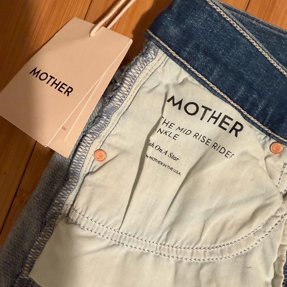 NWT MOTHER The Mid Rise Ankle Rider in Wish On A Star Size 25 - Picture 11 of 16